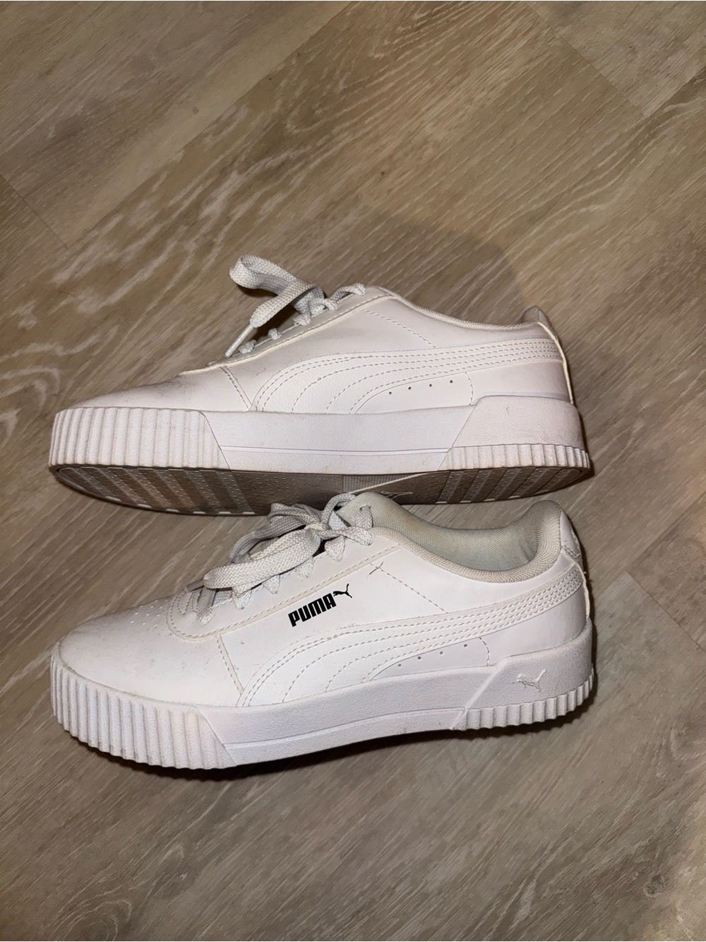Puma Women's Off-White Low-Top Platform Sneakers